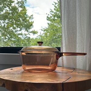 Visions Corning Amber Glass Saucepan with Lid